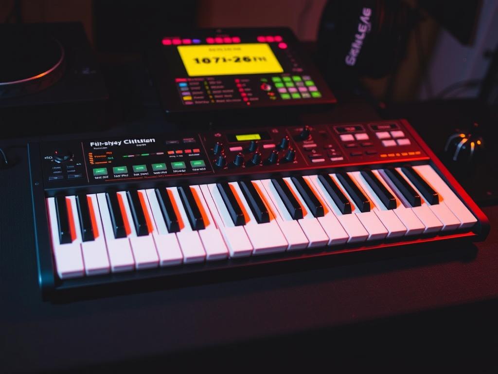 MIDI keyboard as an important attribute of a modern DJфото
