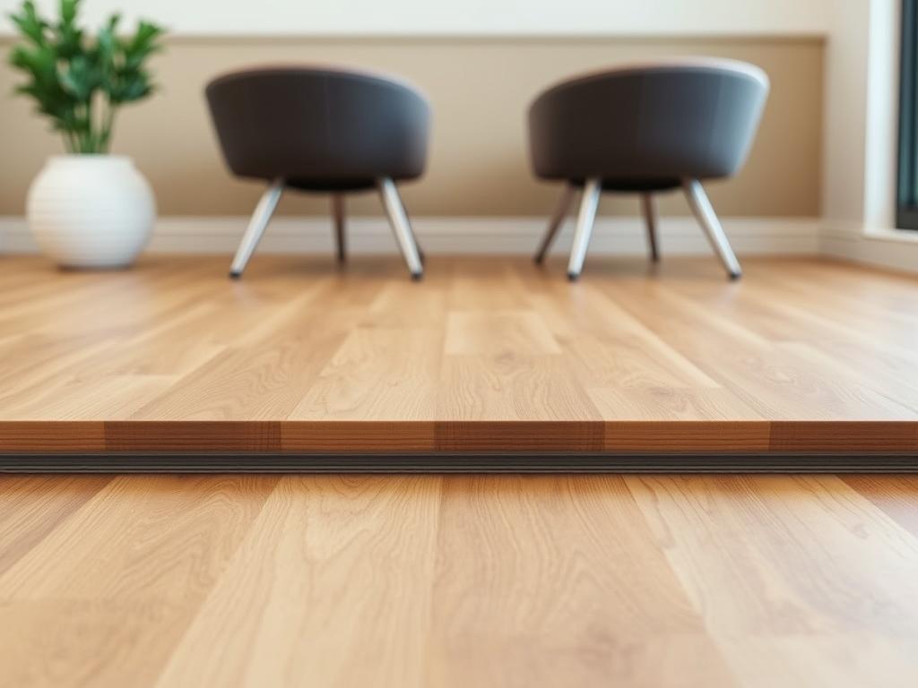 Engineered wood flooringфото