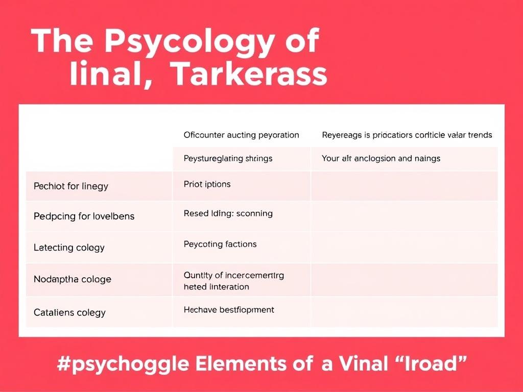     The Psychology of Viral Trends. Summary Table: Psychological Elements of Viral Trends