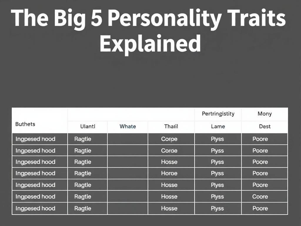     The Big 5 Personality Traits Explained. Summary Table of the Big 5 Personality Traits