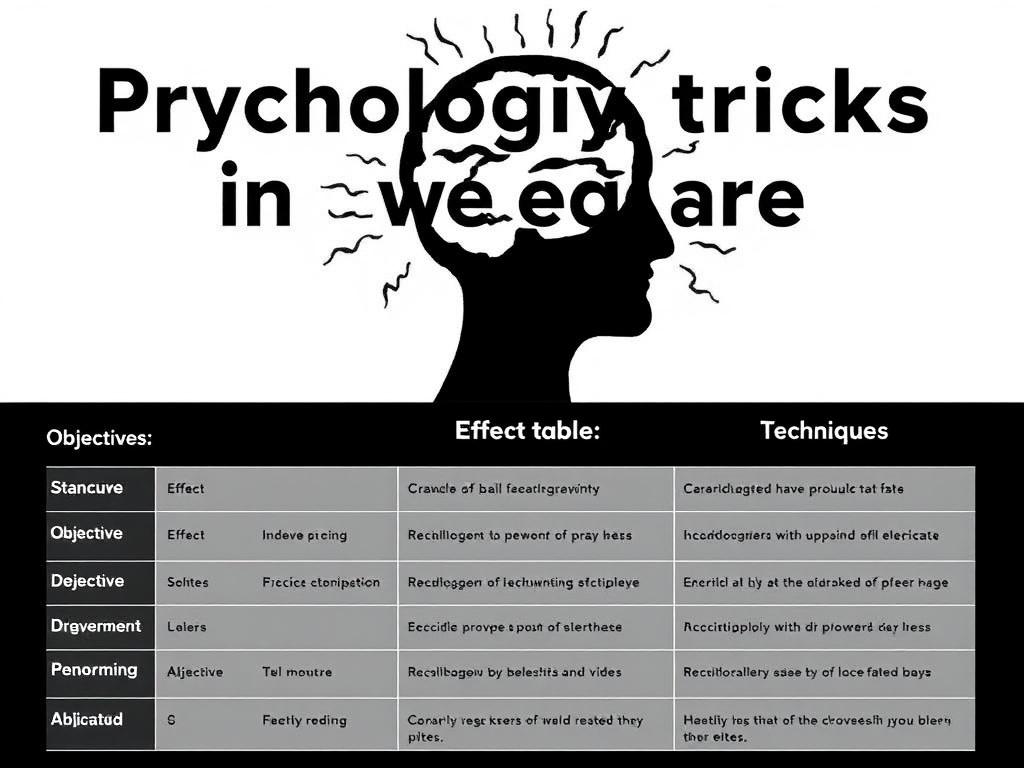     Psychologische Tricks der Werbung: So werden wir manipuliert. Tabla resumen: técnicas, objetivo y efecto en el consumidor