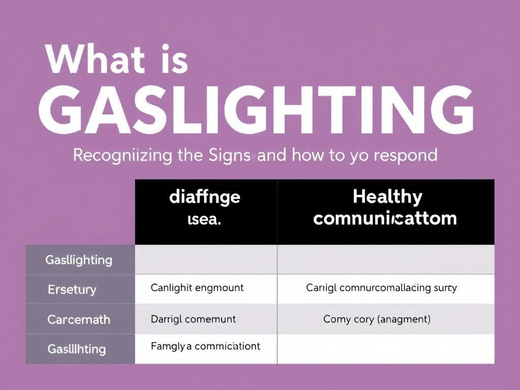     What is Gaslighting? Recognizing the Signs and How to Respond. Tabla comparativa: gaslighting vs comunicación sana